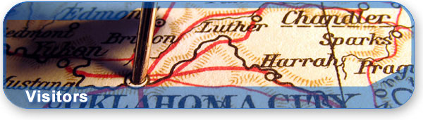 Visitors section banner with a photo of a map of Oklahoma City. Visitors section banner with a photo of a map of Oklahoma City.